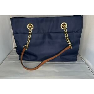 Calvin Klein Florence tote.  Nylon & Leather.  Navy